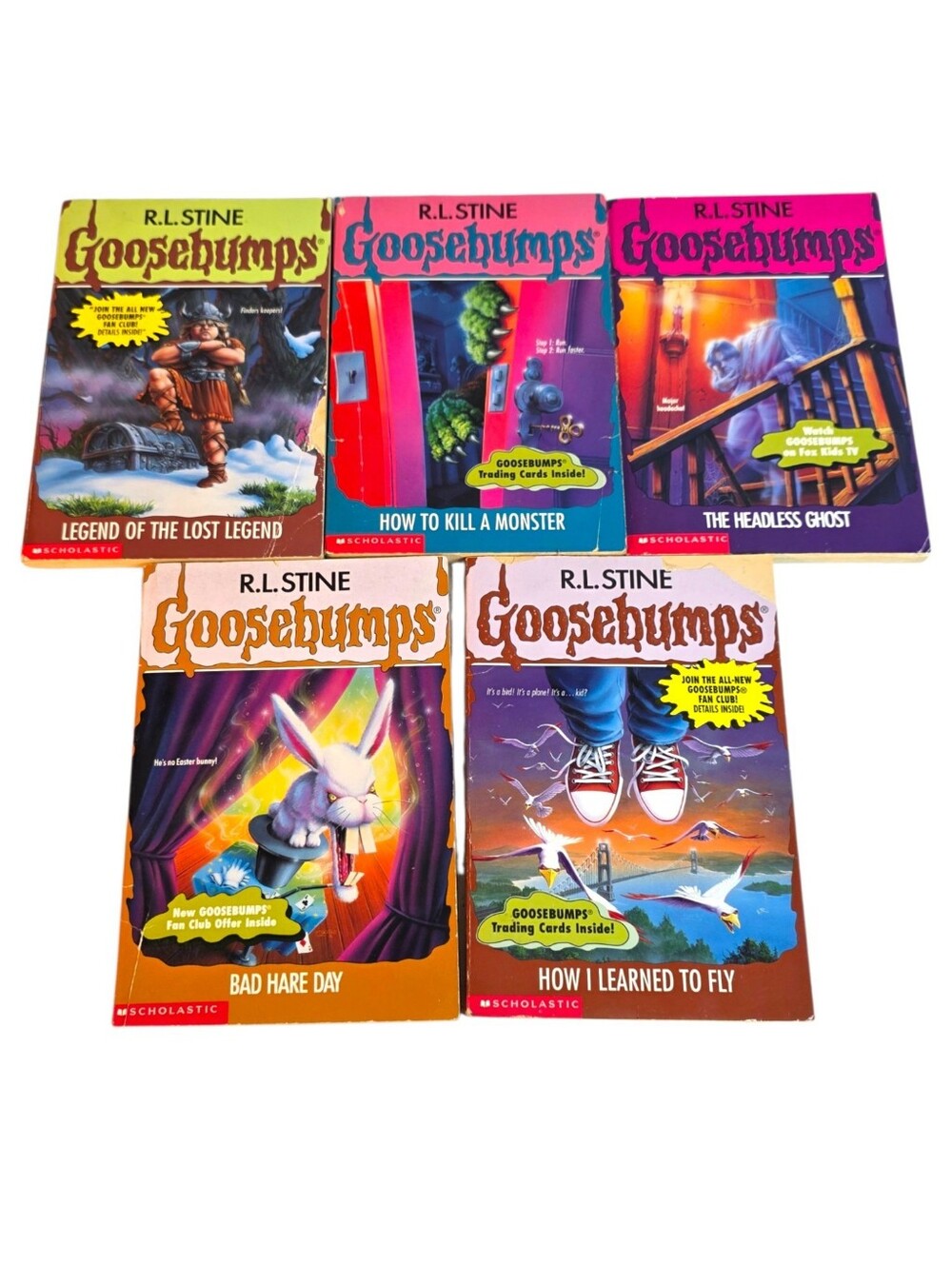 Goosebumps Kids Teens Spooky Scary Fun 90s Book Lot Of 5